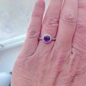 Amethyst & Diamond Ring